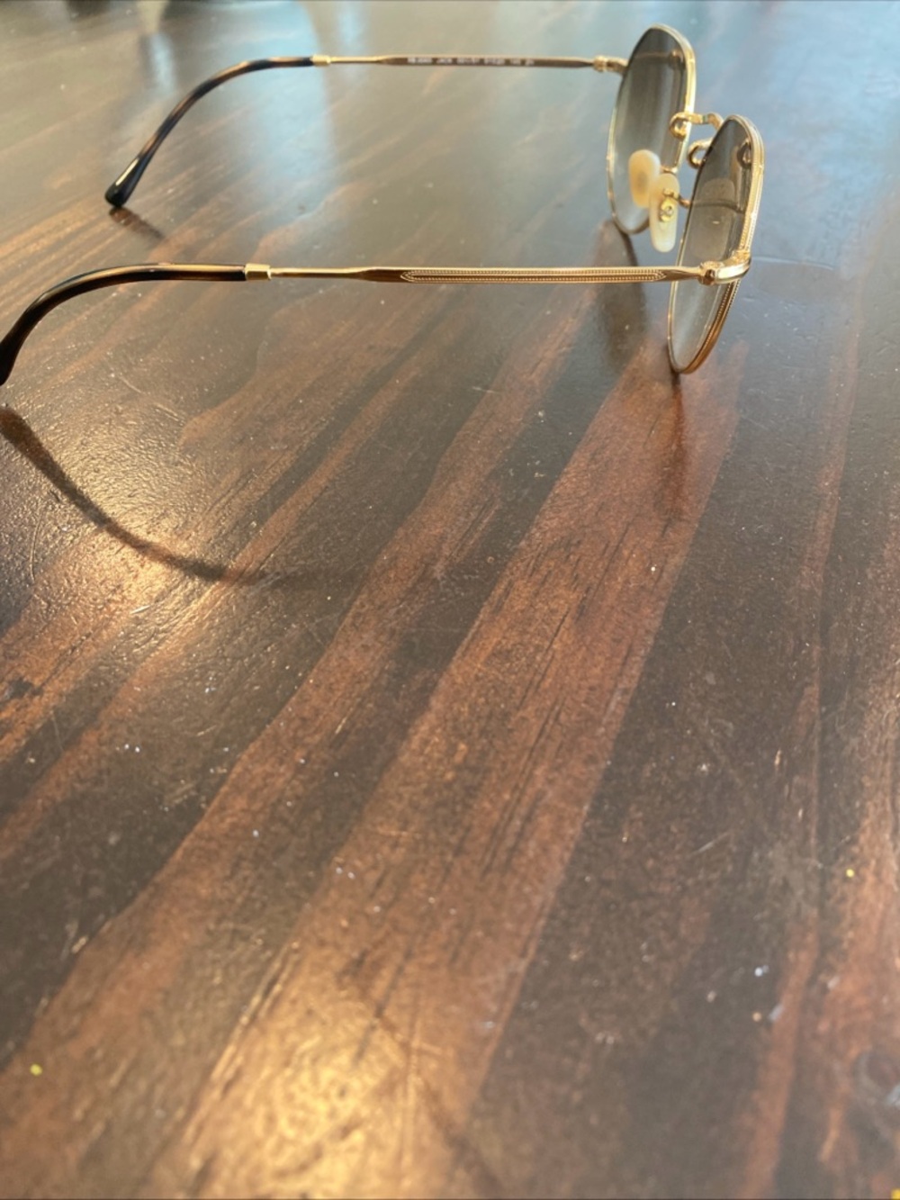 Ray-Ban Gold Frame Sunglasses with Brown Gradient Lenses - Picture 7 of 13